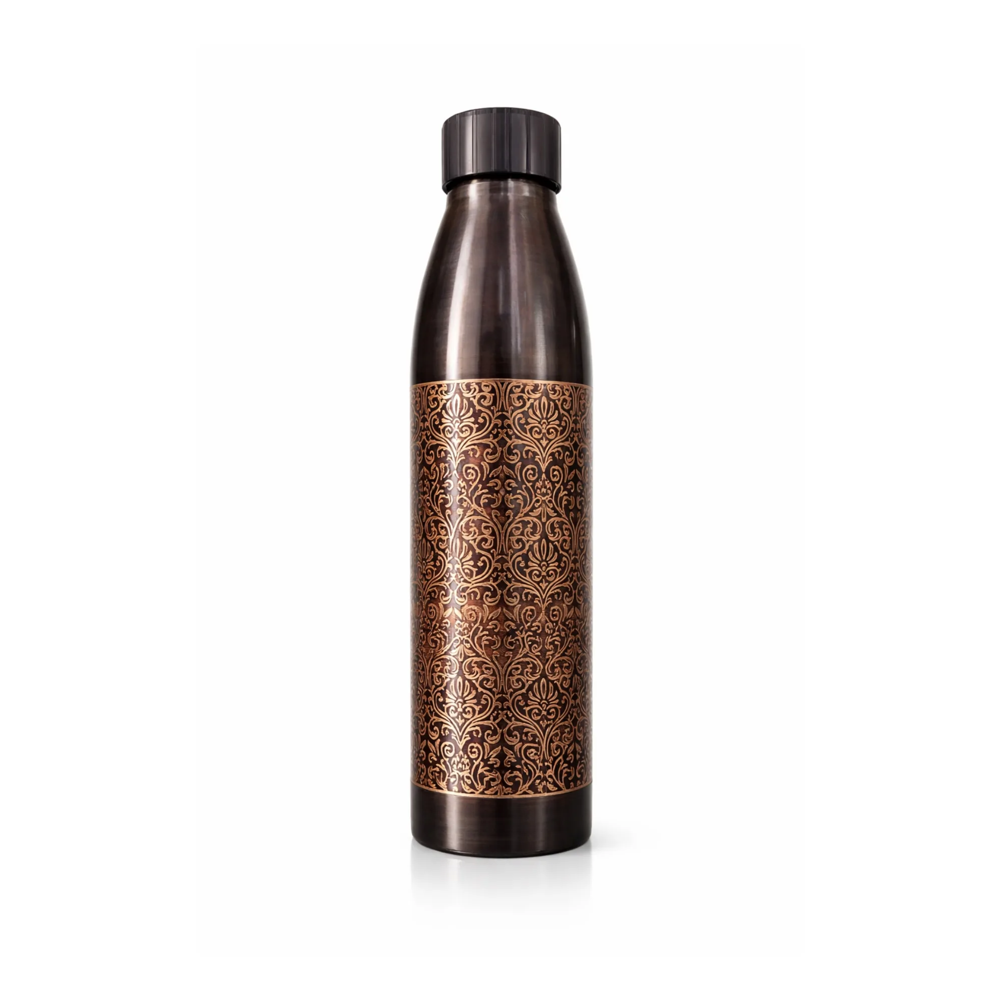 Copper Antique Etching Water Bottle Pure Copper Leak Proof Drinking Bottle 1 Copper antique etching water bottle