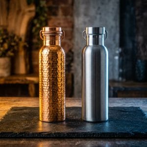 Copper Water Bottle vs Stainless Steel: Which Is Better? 6 Copper water bottle vs stainless steel water bottle side by side comparison