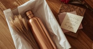 Copper Water Bottle Gift Ideas for Your Health-Conscious Friends 3 Copper water bottle gift set beautifully wrapped — copper water bottle gift ideas for health lovers
